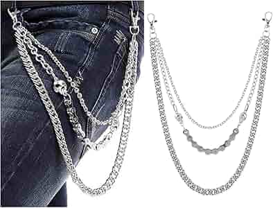 Amazon.com: Jeans Chains Wallet Chain Pants Chain, Silver Pocket