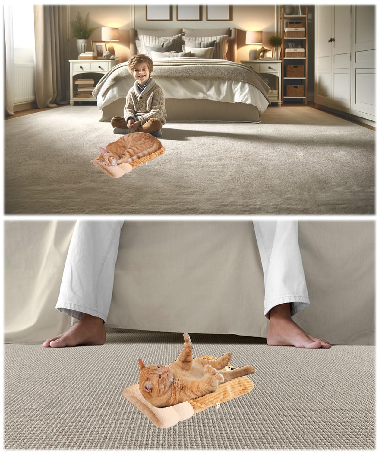 Diep slaapcomfort in de winter kattenbed klein mat... – Grandado