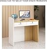 L-Shaped Cashier Reception Desk for Small Retail Checkout Counter in Supermarket,Convenience Store,Hotel,Bar,Salon,and Clothing Store,Modern Wood Computer Workstation Included