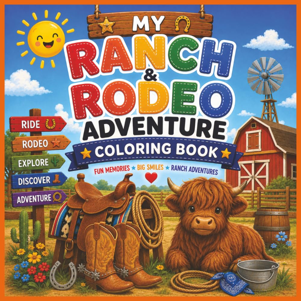 My Ranch & Rodeo Adventure Coloring Book-Fun Memories Big Smiles Ranch Adventures