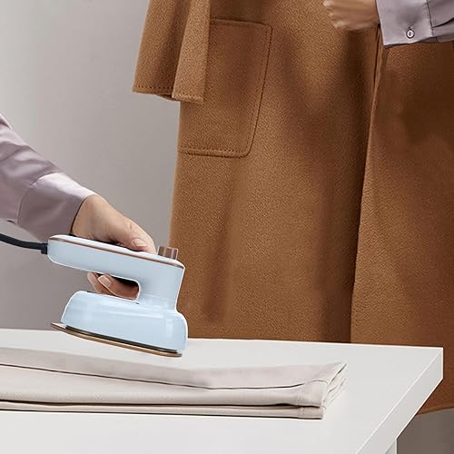 Miniatura 7 de Qiopertar Mini máquina de planchar portátil mejorada plancha de vapor de mano giratoria de 180 vaporizador de ropa de viaje plegable para ropa de