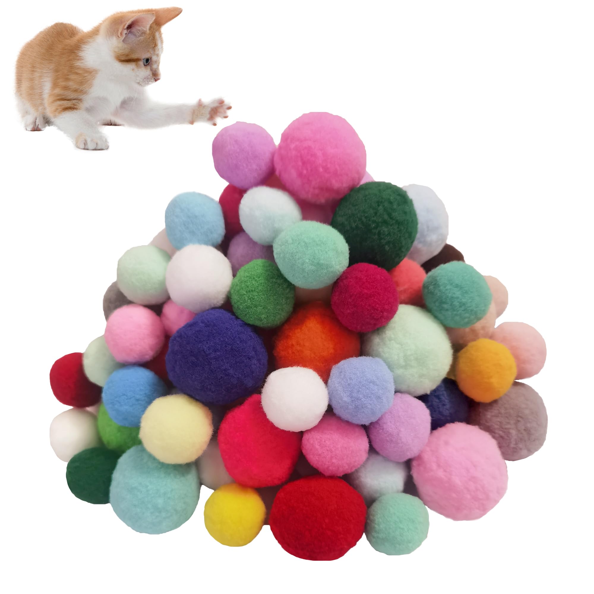 Juguetes Para Gatos 24 Bolas De Hierba Gatera Para Gatos - 1.8 Pulgadas -  Colores Variados Pelotas Gatos, image size:2000x2000