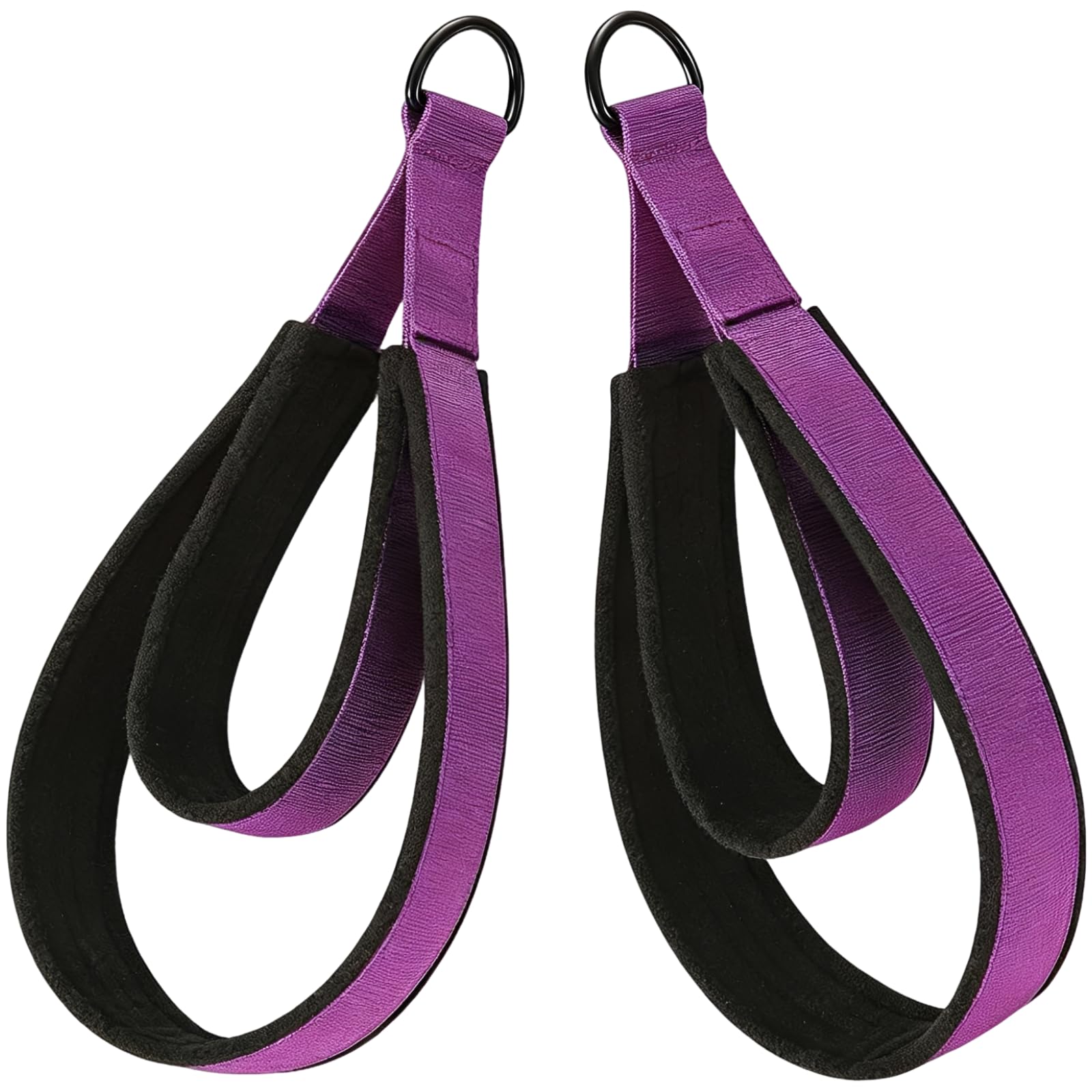 Correas de doble bucle para pilates morado vibrante de nailon acolchado 6