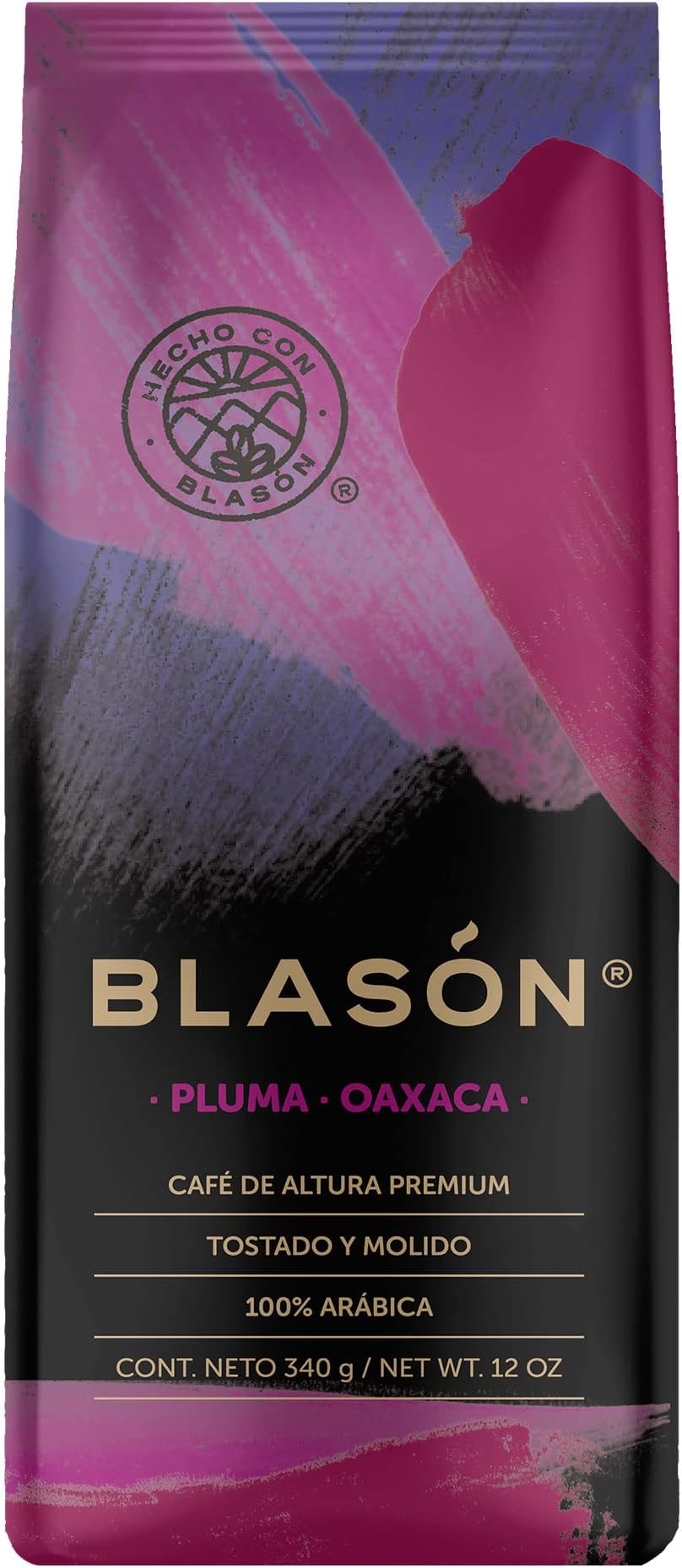 Mexican Blason Pluma Oaxaca Ground Coffee, 12 Ounces
