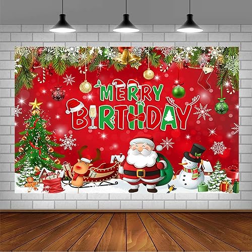 Miniatura 9 de AIBIIN Telón de fondo de Navidad a cuadros de búfalo de 7 x 5 pies, decoración de fiesta de Feliz Navidad, árbol de Navidad, rojo y negro, a