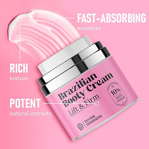 Miniatura 5 de Divine Derriere Crema corporal brasileña, crema corporal reafirmante y reafirmante con volufilina ayuda a reducir la apariencia de la celulitis para