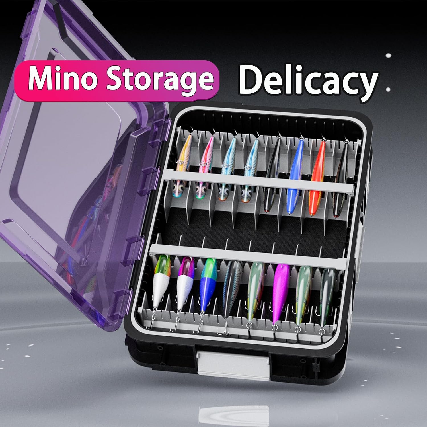2300 Lure Organize Effortlessly Easy Storage for VIB, Minnow, Lures, DIY Modular System for Ultimate Customization Gift for Any Angler! (2300-1 Small Minnow Storage 16pcs)