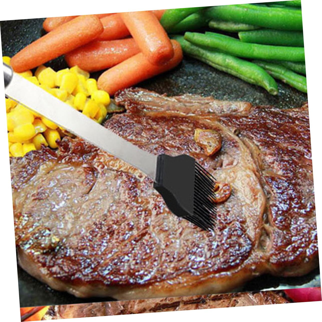 Alipis 12 Stück Grillwerkzeug-set Aus Edelstahl Mit Schaufel, Zange, Messer, Gabel, Bürste, Stahlbürste Und Spieß in Tasche Für Picknick Und Camping