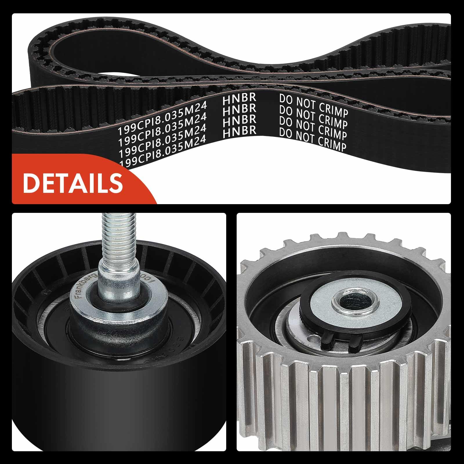 Frankberg Polea tensora del kit de correa de distribución K015684XS | Compatible con: Ducato Van 250, Giulietta 940, Plataforma plana/chasis Doblo 263, Giulietta caja/hatchback 940