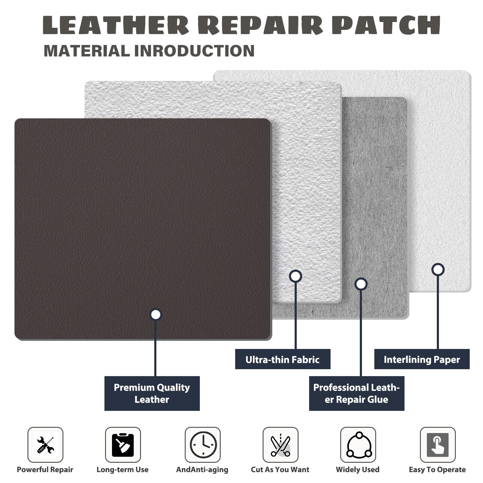Leder Reparatur Patch, 30 x 100cm Kunstleder Selbstklebend, Lederflicken Selbstklebend Leder Reparatur Patch, für Sofa, Möbel, Autositze, Jacken, Taschen (Kaffee)