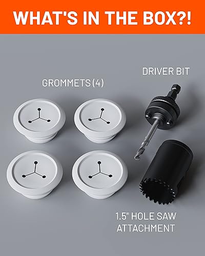 Miniatura 9 de ECHOGEAR Ocultadores de cables de pared para gestión de cables, mini ocultador de cable de 2.25 pulgadas oculta 3 cables de bajo voltaje detrás de