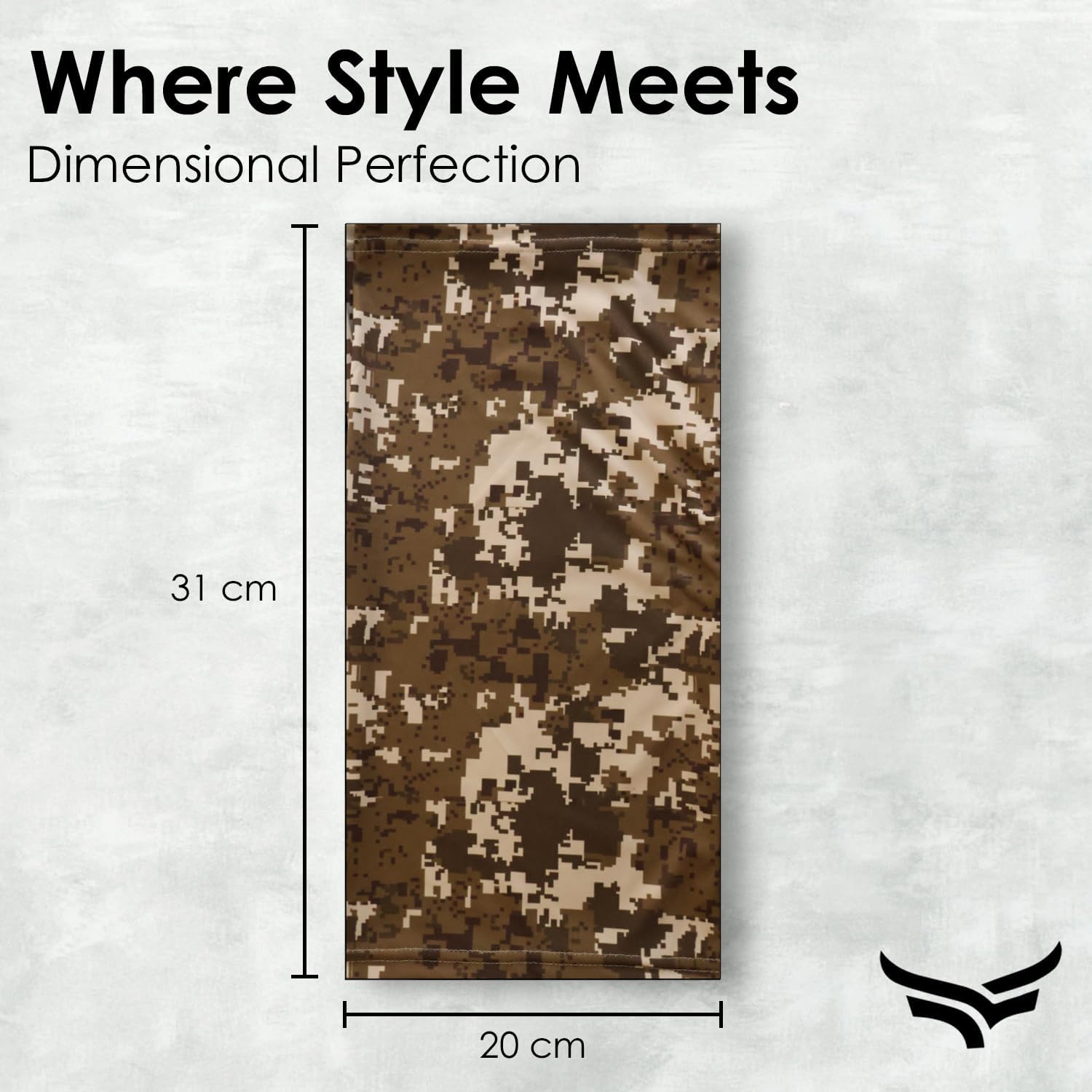 XTRIM Bamboo Bandana Face Mask for Dust & Sun Protection for Men & Women, Face Cover for Multipurpose, 100% Organic, Breathable, Odour-Free, Comfort Fit, Thermoregulatory Fabric (Camo Dessert) 3