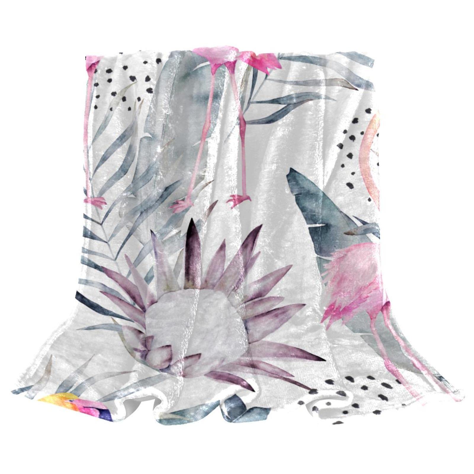 Couverture de lit confortable motif tropical rétro pour chambre garçon et fille