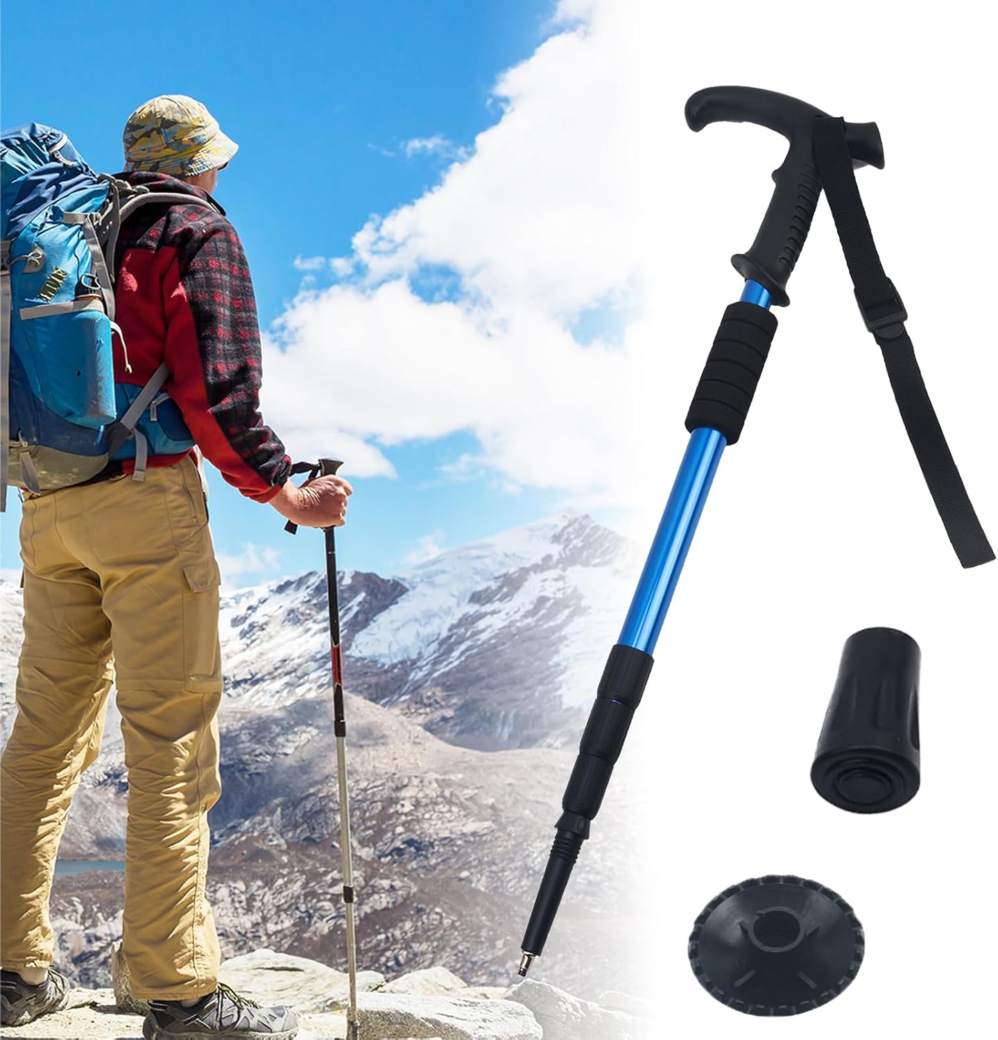 Retractable Trekking Pole Aluminum Alloy Walking Poles Portable Hiking Pole Suitable for Outdoor Activities Such as Mountaineering,Traveling,and Cross-Country Running Retractable Trekking Pole Aluminum Alloy Walking Poles Portable Hiking Pole Suitable for Outdoor Activities Such as Mountaineering,Traveling,and Cross-Country Running