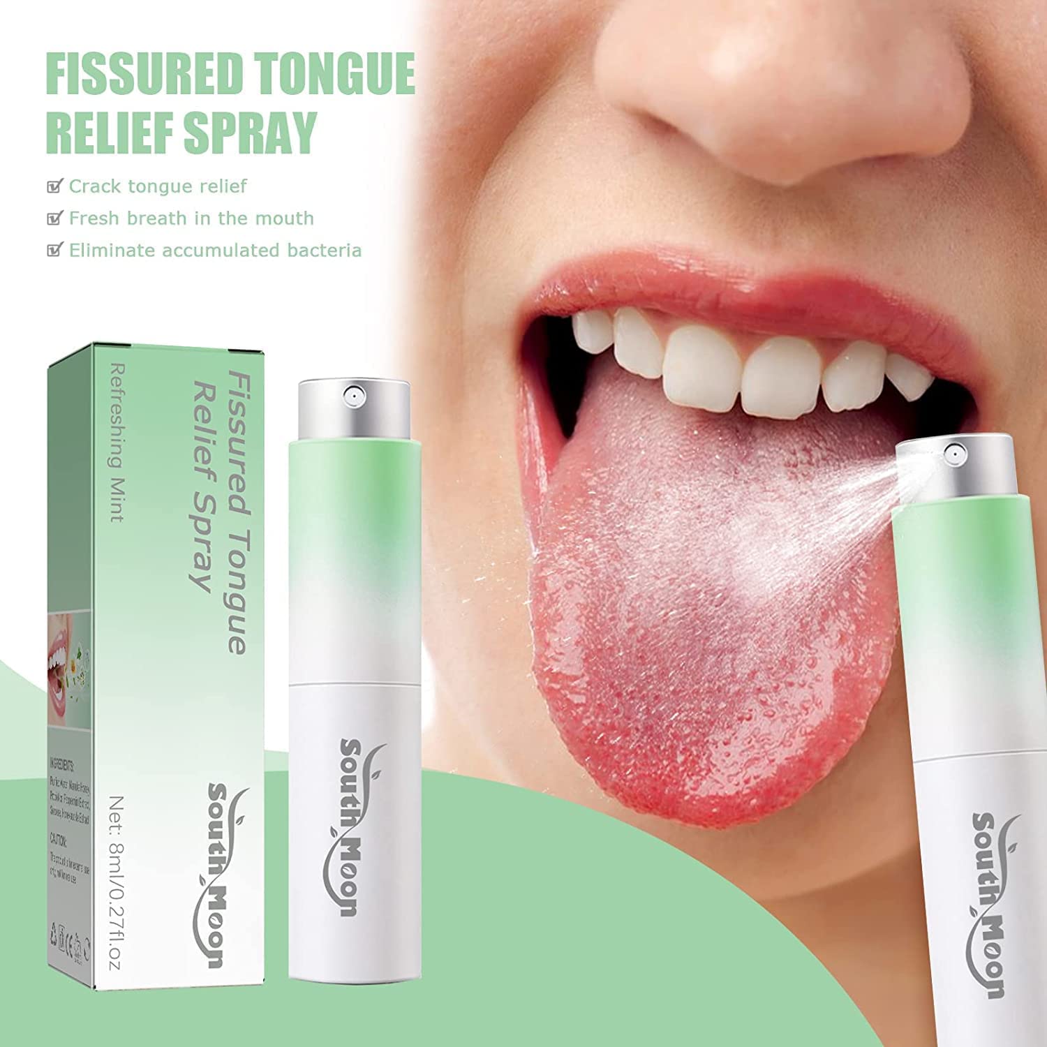 3 PCS Canada Polumna Fissured Tongue Relief Spray,2023 Best Fissured Tongue Treatment Regulates Oral Health for All People