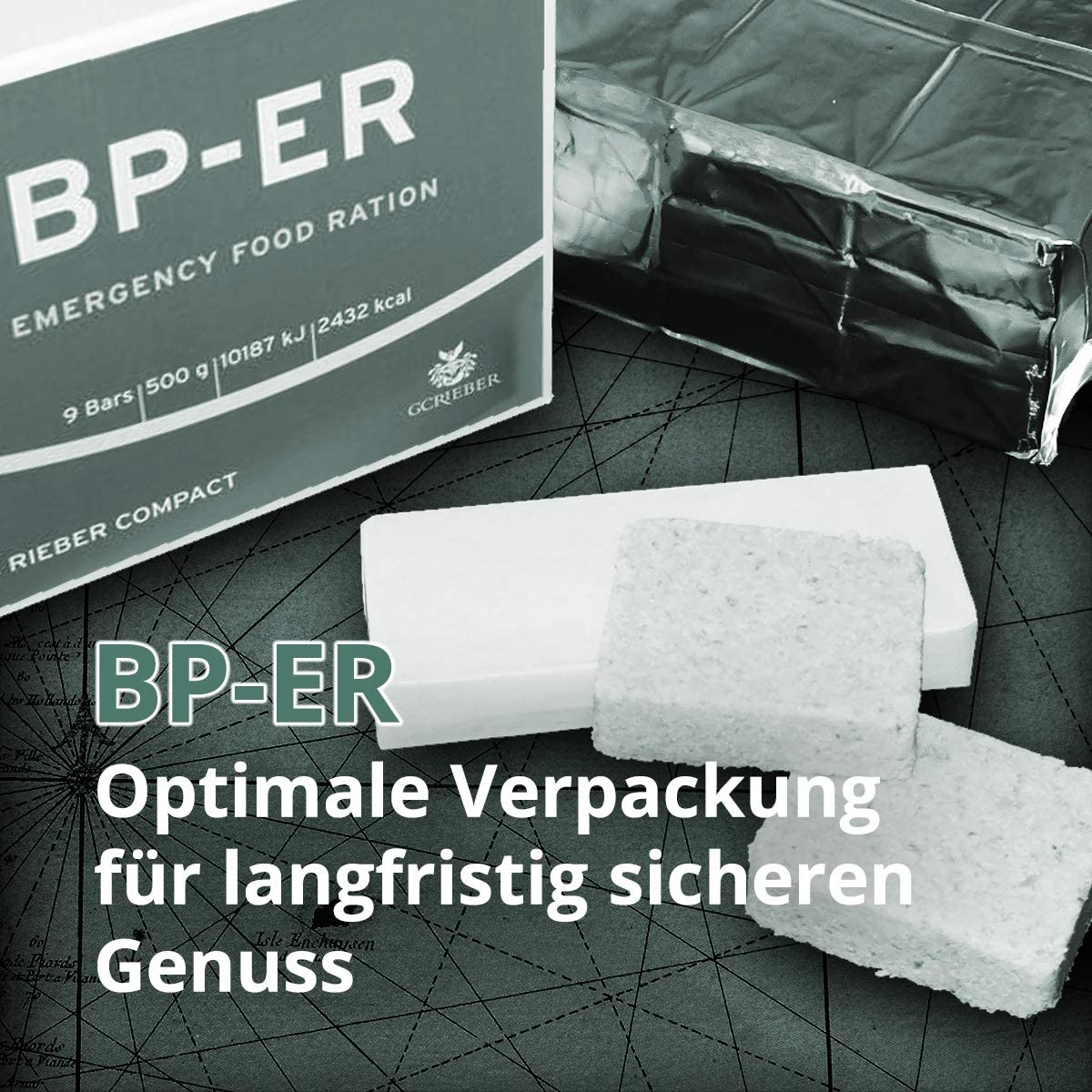BP ER Elite Emergency Food 6 x 500 Gramm Einheiten, Camping Outdoor Vorsorge vom führenden Hersteller GC Rieber Compact aus Norwegen (neueste Charge und Zertifikat vom Händler Lebenskraft)
