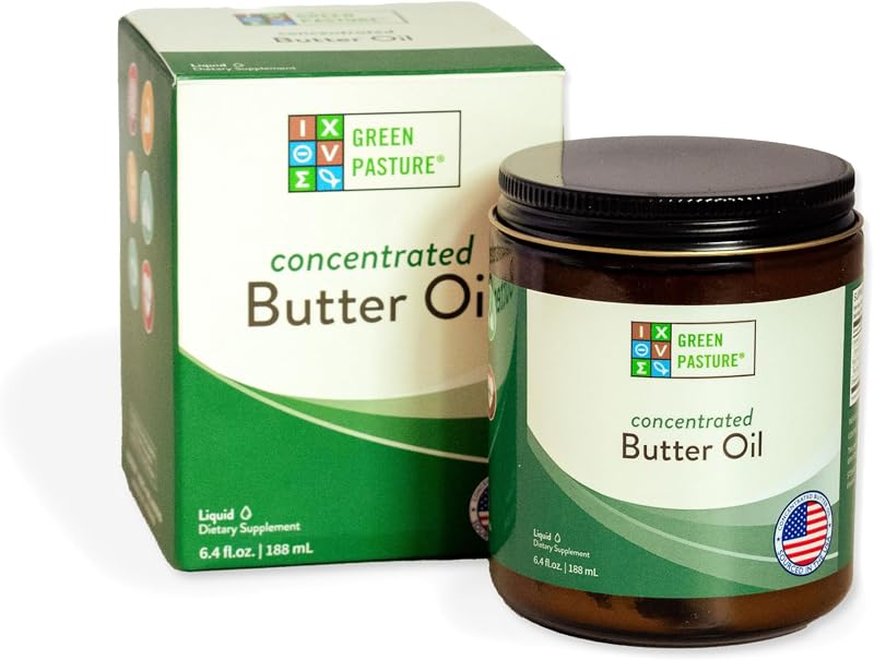Óleo concentrado Green Pasture com ácido linoleico conjugado e vitamina A, 190 mL