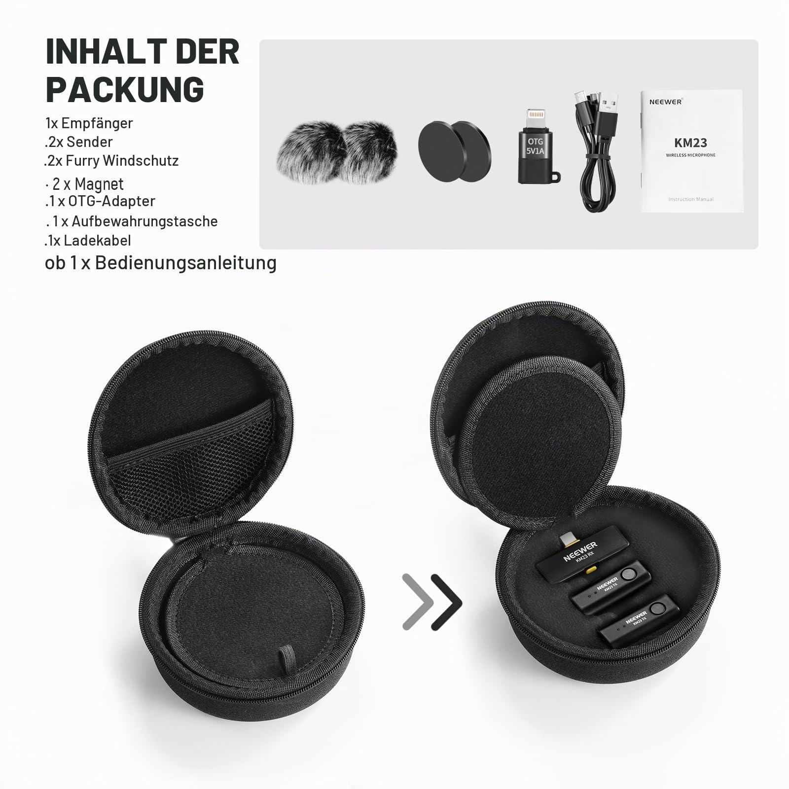 Neewer Wireless Lavalier Mikrofonsystem – Bild 9