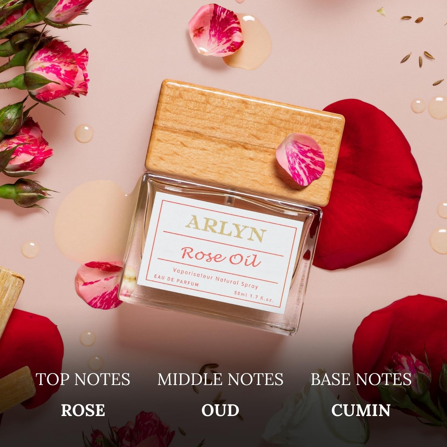ARLYN Rose Oil Eau De Parfum Inspired by Le Lab Fragrances' Rose 31 - Perfume for Men & Women, Luxury Fragrance - Vegan, Cruelty-Free, and Eco-Conscious (1.7oz / 50ml)