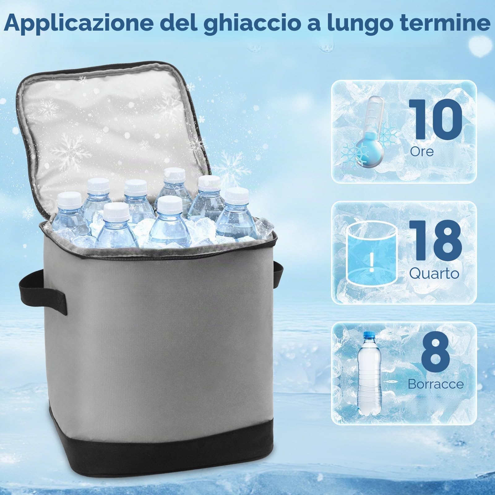 Macchina per la terapia del freddo con timer programmabile, macchina per il ghiaccio portatile per ginocchia e spalle, macchine per il ghiaccio con cuscinetto a compressione lenitiva, per fianchi