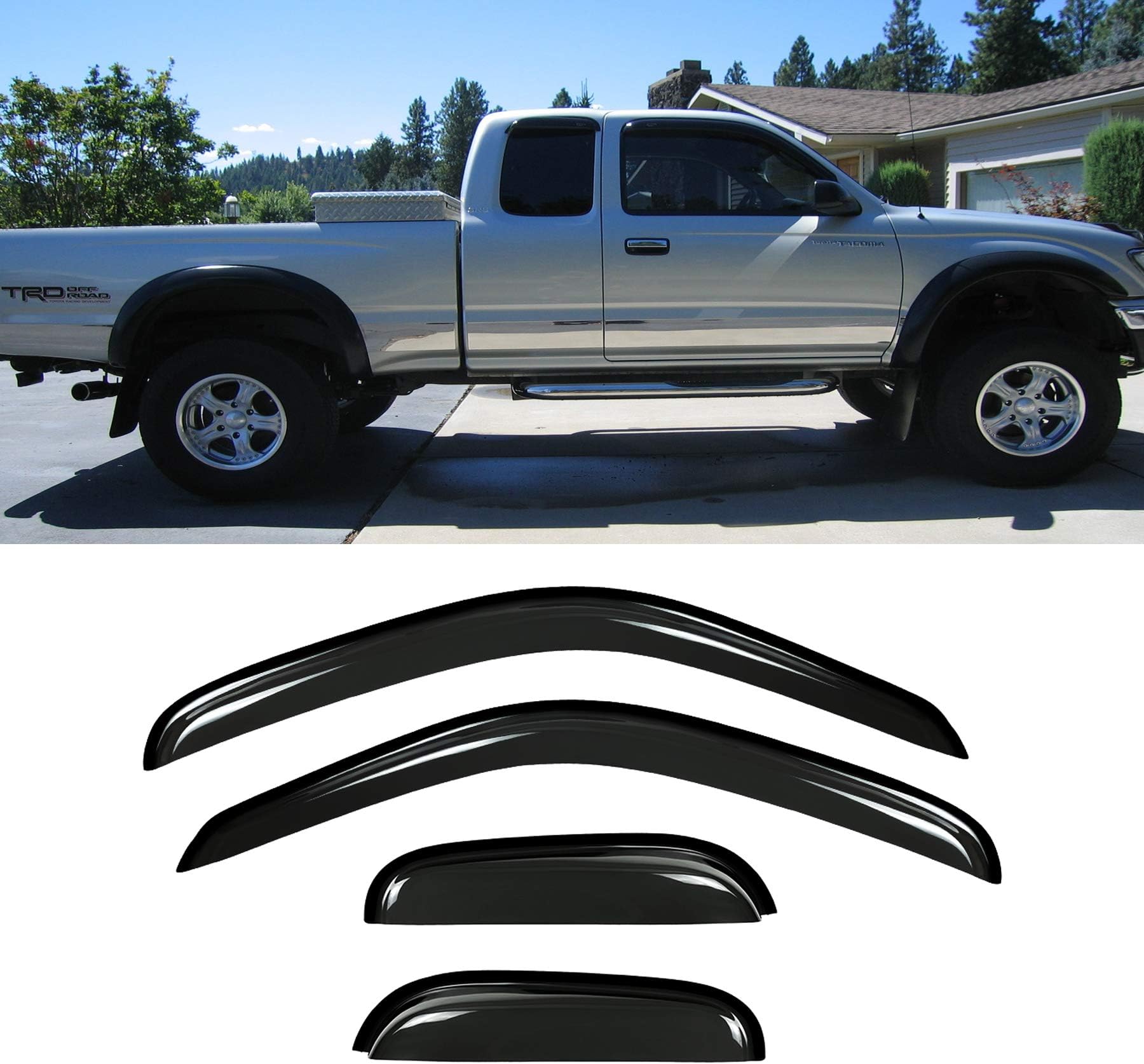 Laprive Auto4pcs for 95-04 Tacoma Access/Extended Cab Sun/Rain Guard Window Visor