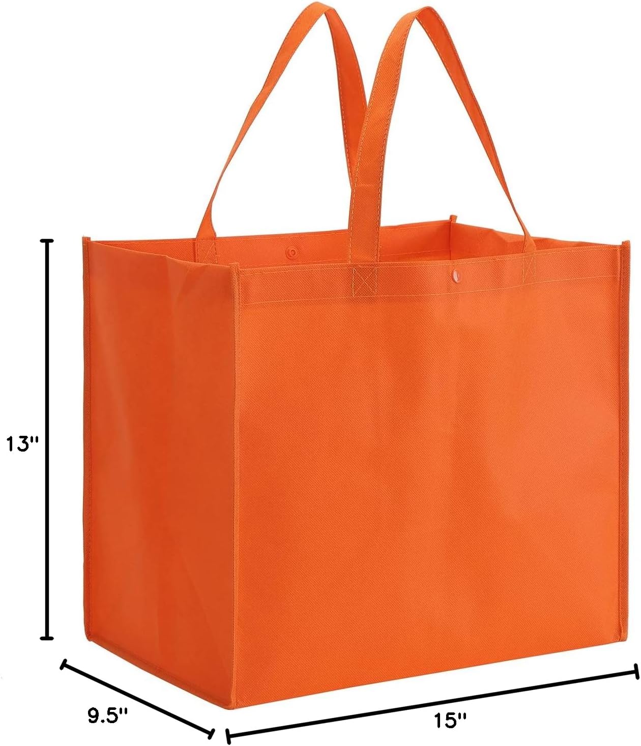 Tosnail 12 Pack Reusable Grocery Shopping Bags, Large Foldable Tote Bags Bulk, Fabric Bags with Long Handle for Shopping Groceries Clothes - Purple, Orange, Pink - Image 2