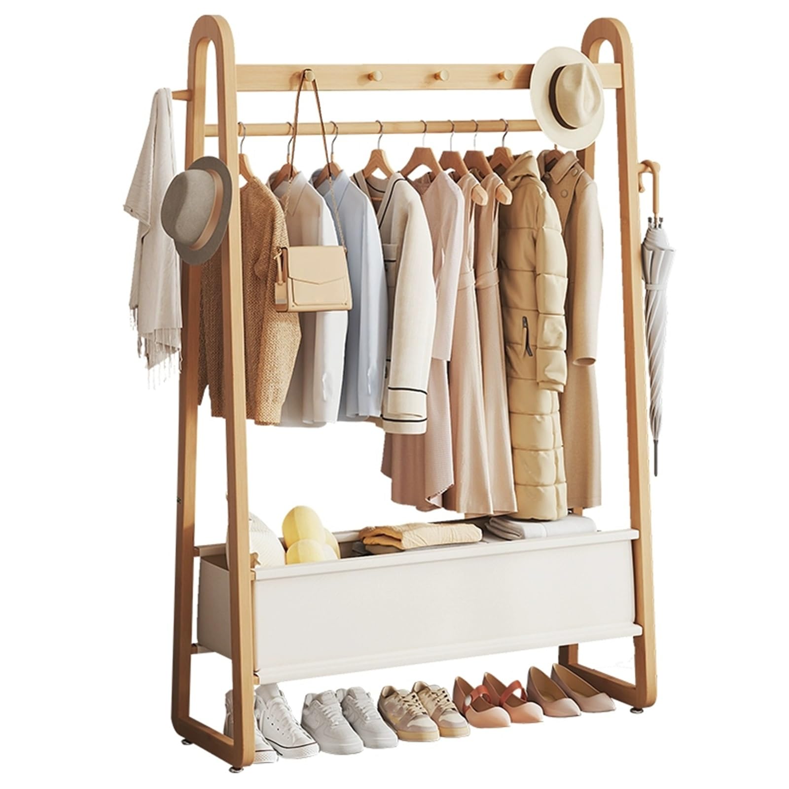 Porte-manteau en bambou triangulaire eco-responsable pour une maison saine et ordonnée