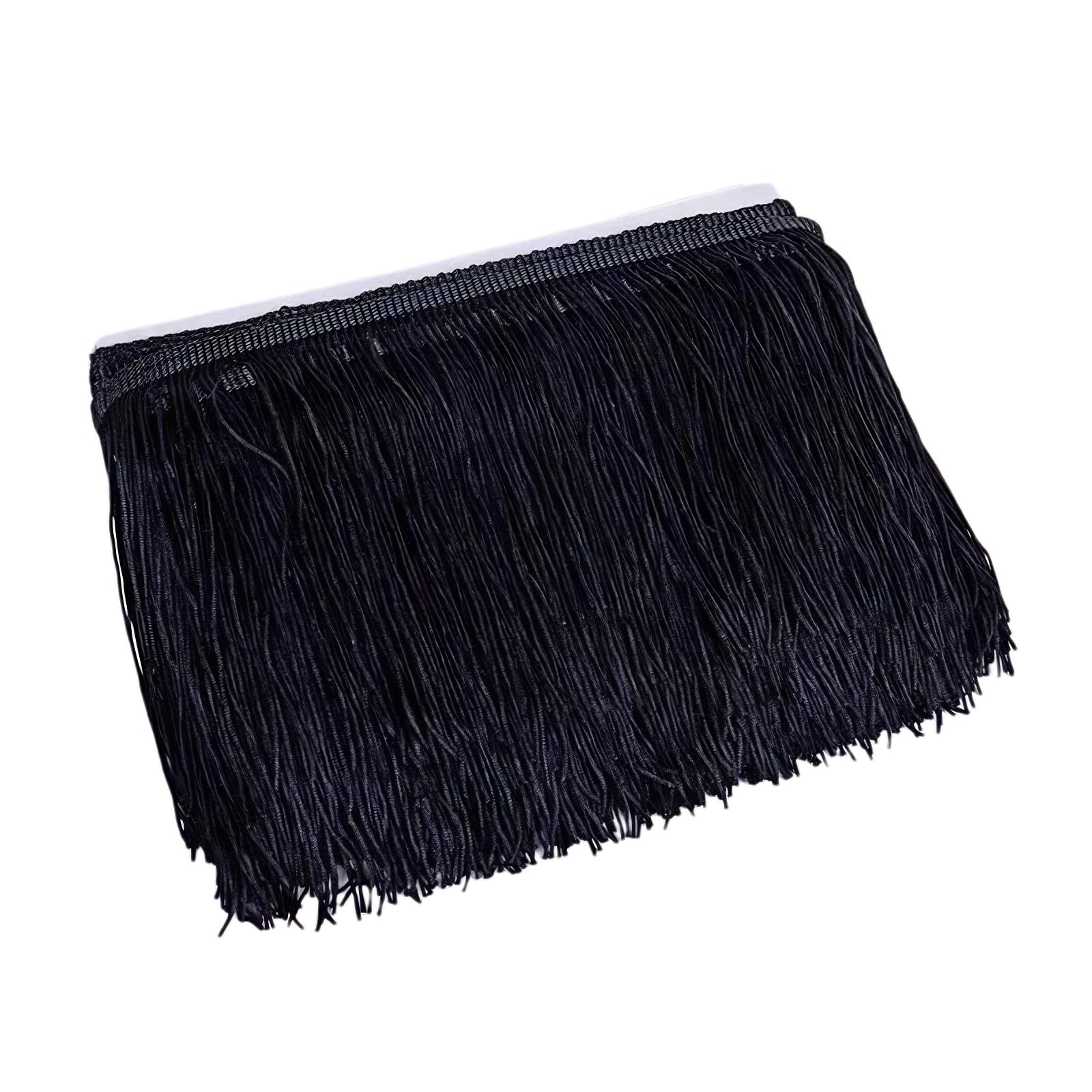 Black Fringe Tassel Trim, Polyester Fringe Trim, Lace Tassel Ribbon for Sewing DIY Crafting, 10cm*10m