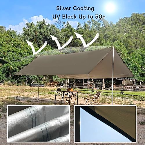 Miniatura 7 de Toldo para automóvil, campamento, SUV, refugio solar, impermeable, universal, anti-UV, para furgoneta, caravana, camión, vehículo