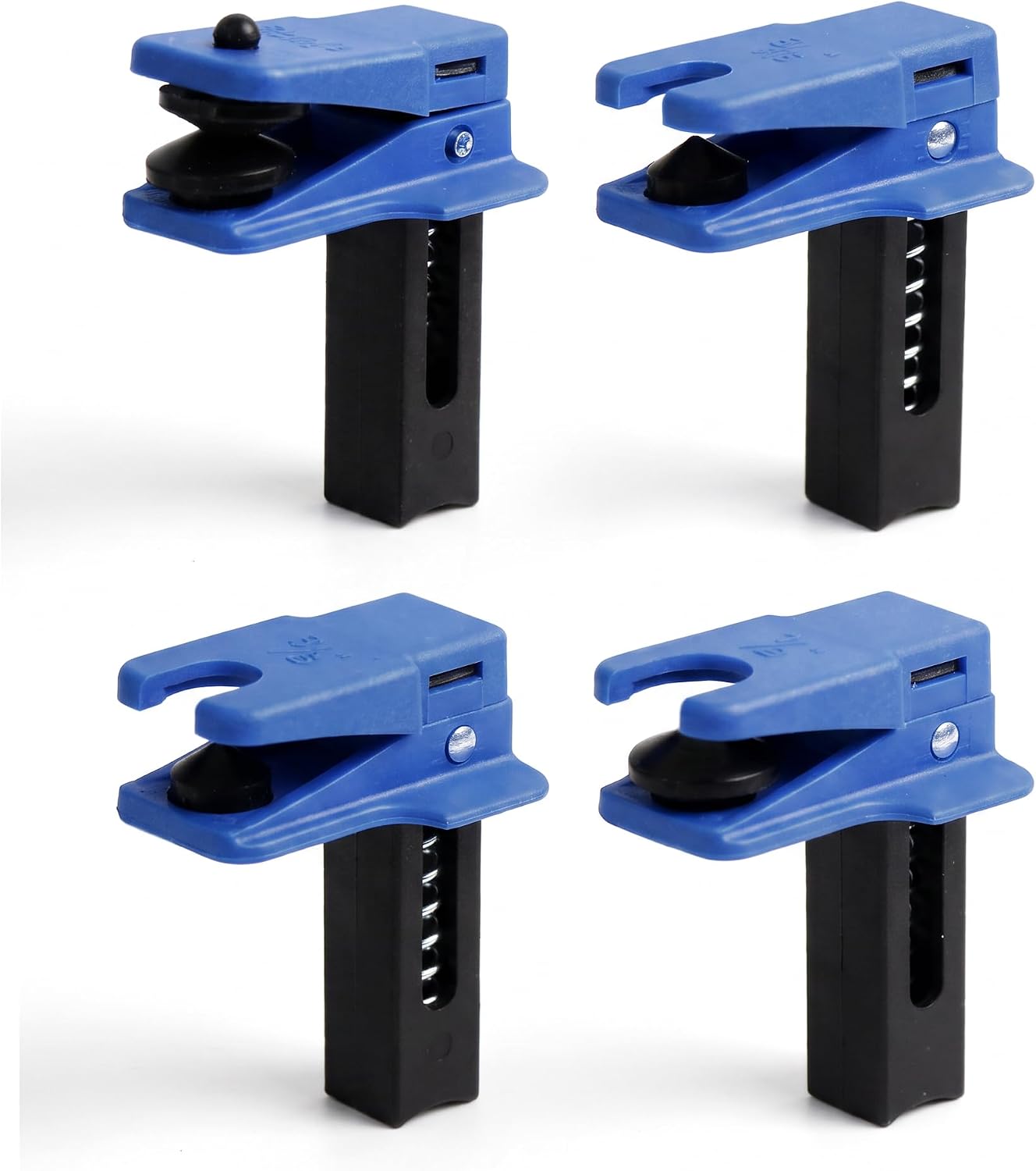 4PCS Brake Line Clamp Set, 3/8 5/16 1/2 Inch Alloy Steel Fluid Stopper for Fuel Rail Hose A/C Line, Universal Brake Oil Line Plug Tool (Blue)