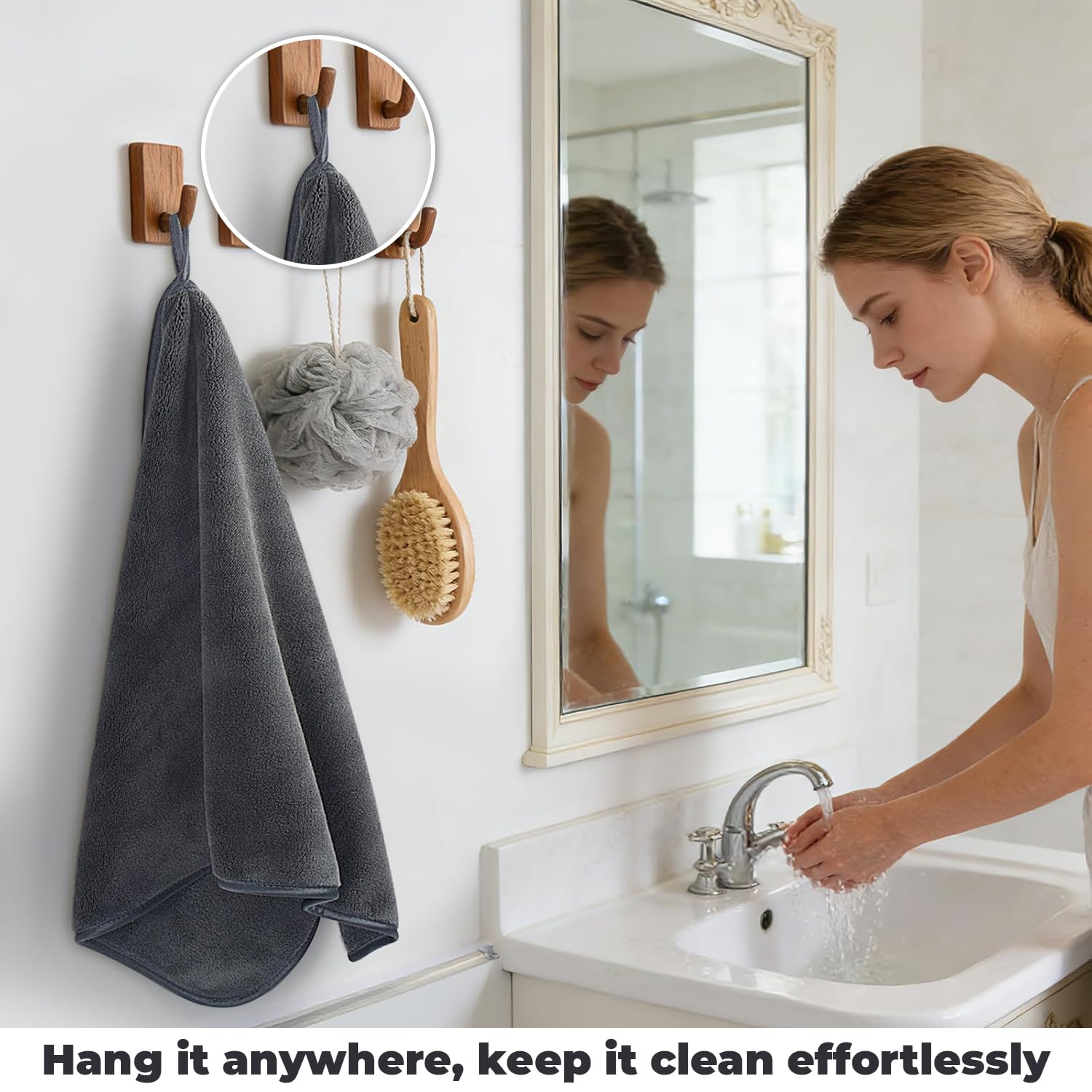 MAXOSHINE Hand Towels - Soft Microfiber Set of 4 -2 MAXOSHINE Hand Towels - Soft Microfiber Set of 4 -2