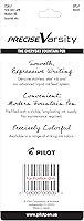 Vista 2 de PILOT Precise Varsity - Plumas fuente precargadas, de punta media de acero inoxidable, tintas negra/azul/violeta, 3 unidades (90022)