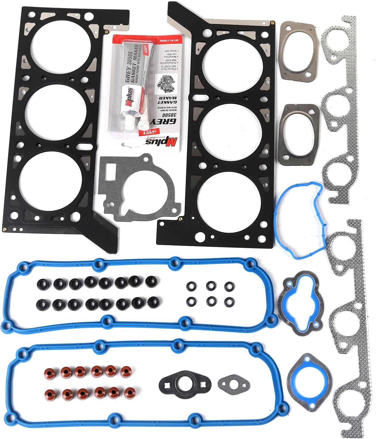 MPLUS Head Gasket Set fits for Chrysler 2005-2008 Pacifica 3.8L, 2004-2010 Town & Country 3.8L, for Dodge 2004-2010 Grand Caravan 3.8L, for Volkswagen 2009-2010 Routan 3.8L