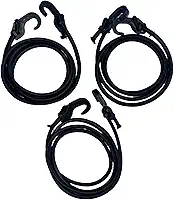 Corda Elástica Para Bagageiro Moto/Bike 3 Un 1,5mt Preto