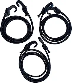 Corda Elástica Para Bagageiro Moto/Bike 3 Un 1,5mt Preto