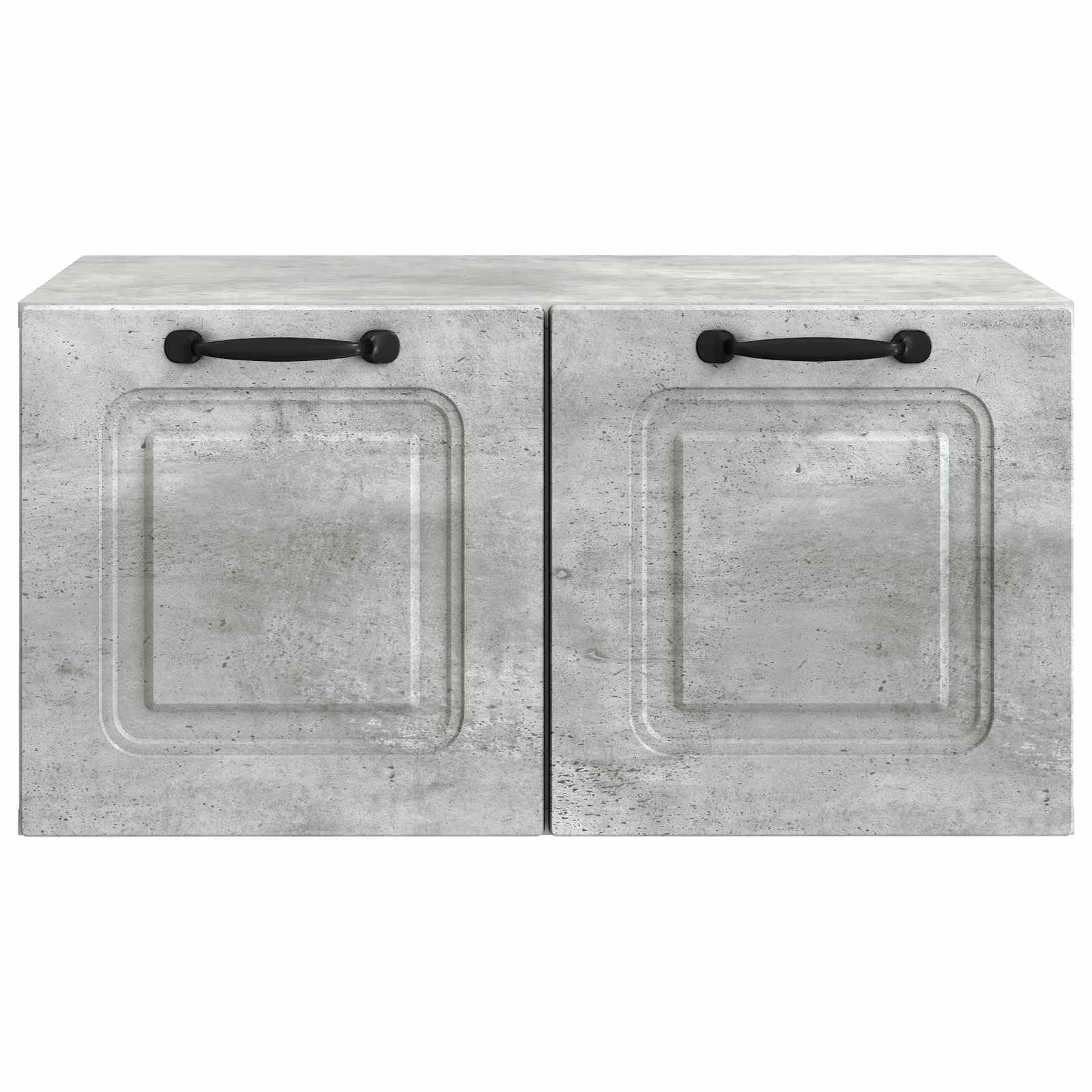 Wandmontierter TV-Schrank Betongrau 59,5 x 41 x 30 cm, Entertainment-Center mit Regalen und Fächern für Medienplayer und Konsolen, platzsparendes Design für Wohnzimmer, robuste