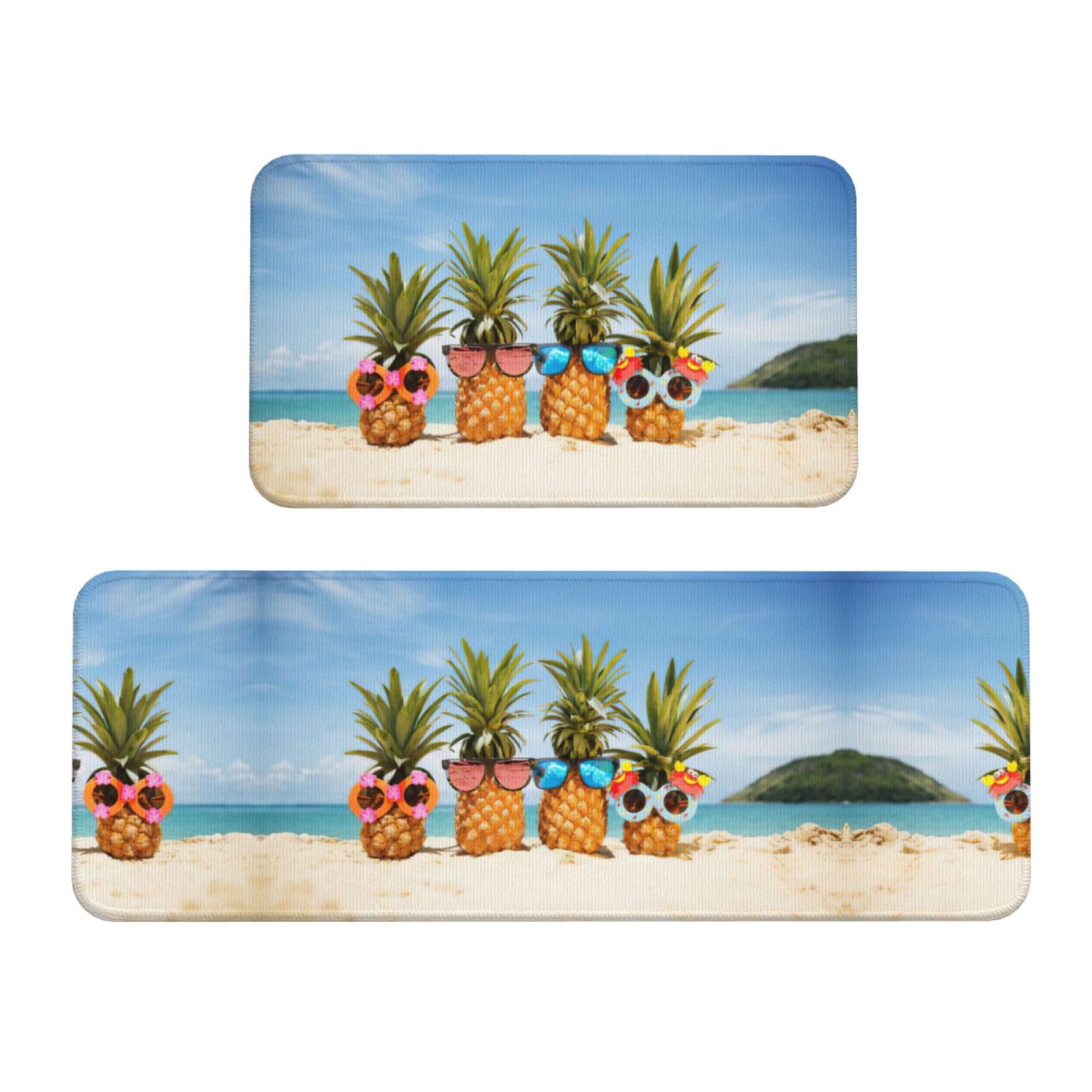Tapetes de cocina antideslizantes impermeables EdWal, juego de 2 alfombras decorativas de playa