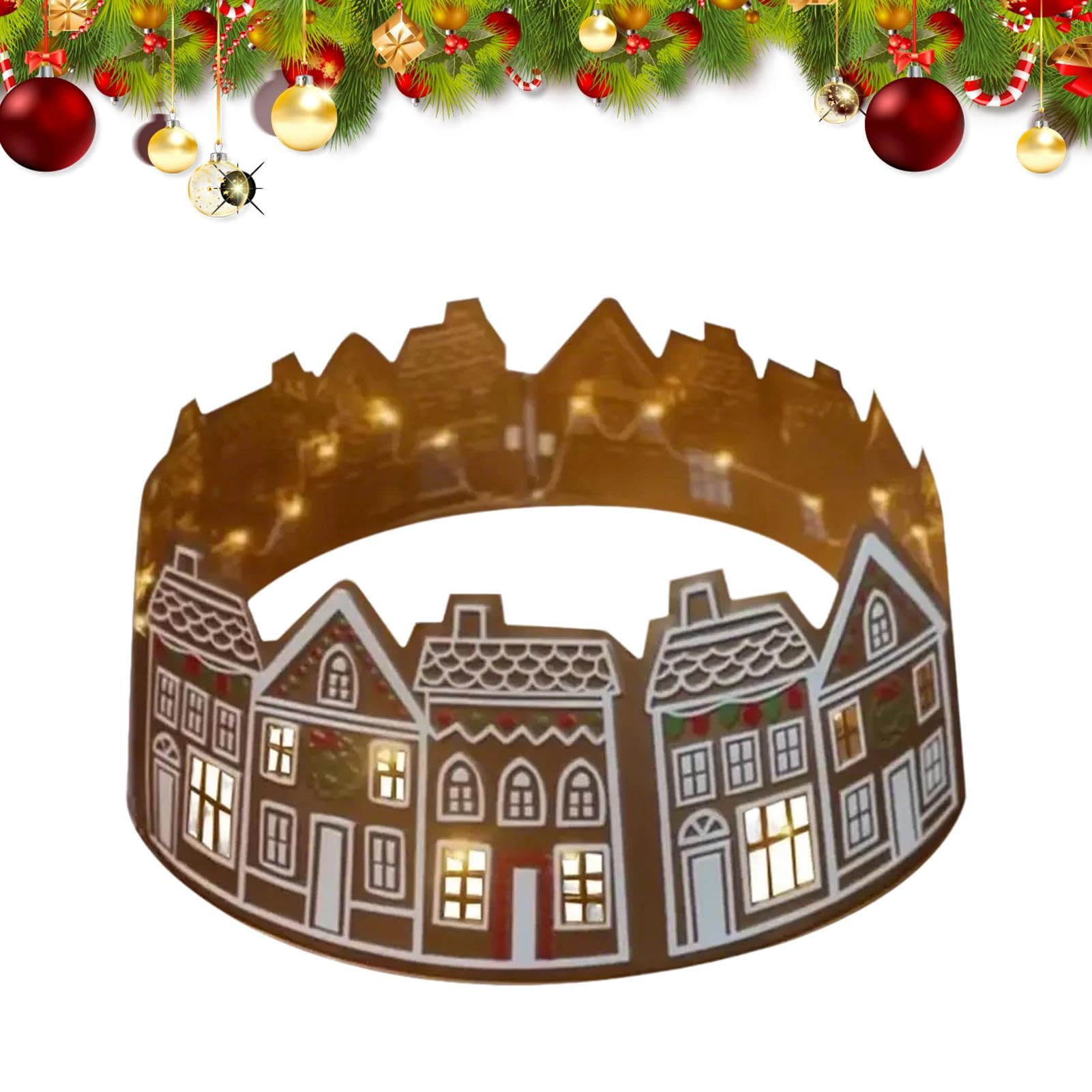 Collier de sapin de Noël LED maison en pain d'épices ravivera vos souvenirs d'enfance