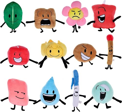 12 Pcs Bfdi Set, Battle for Dream Island Gifts, Soft Bfdi