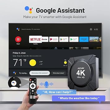 Android 14 TV Box, 2025 Android 14.0 ATV Smart TV Box, Allwinner H313 2G RAM 16G ROM Quad Core 4K Set Top Boxes, 2.4G& 5G WIFI With Voice Remote Controller