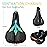 RERUIA Comfortable Bike Seat with Light - Comfy Bike Saddle Shock Absorbing, Soft Memory Foam Padded Bicycle Seat Waterproof, Universal Replacement Cycling Cushion for Men Women Mountain Road Bikes