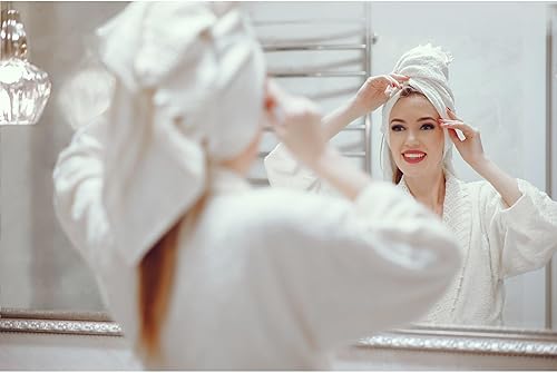 Miniatura 3 de WarmlyYours Almohadilla antivaho rectangular para espejo con parte trasera autoadhesiva montada en la pared cableada 24 x 32 pulgadas 120 V