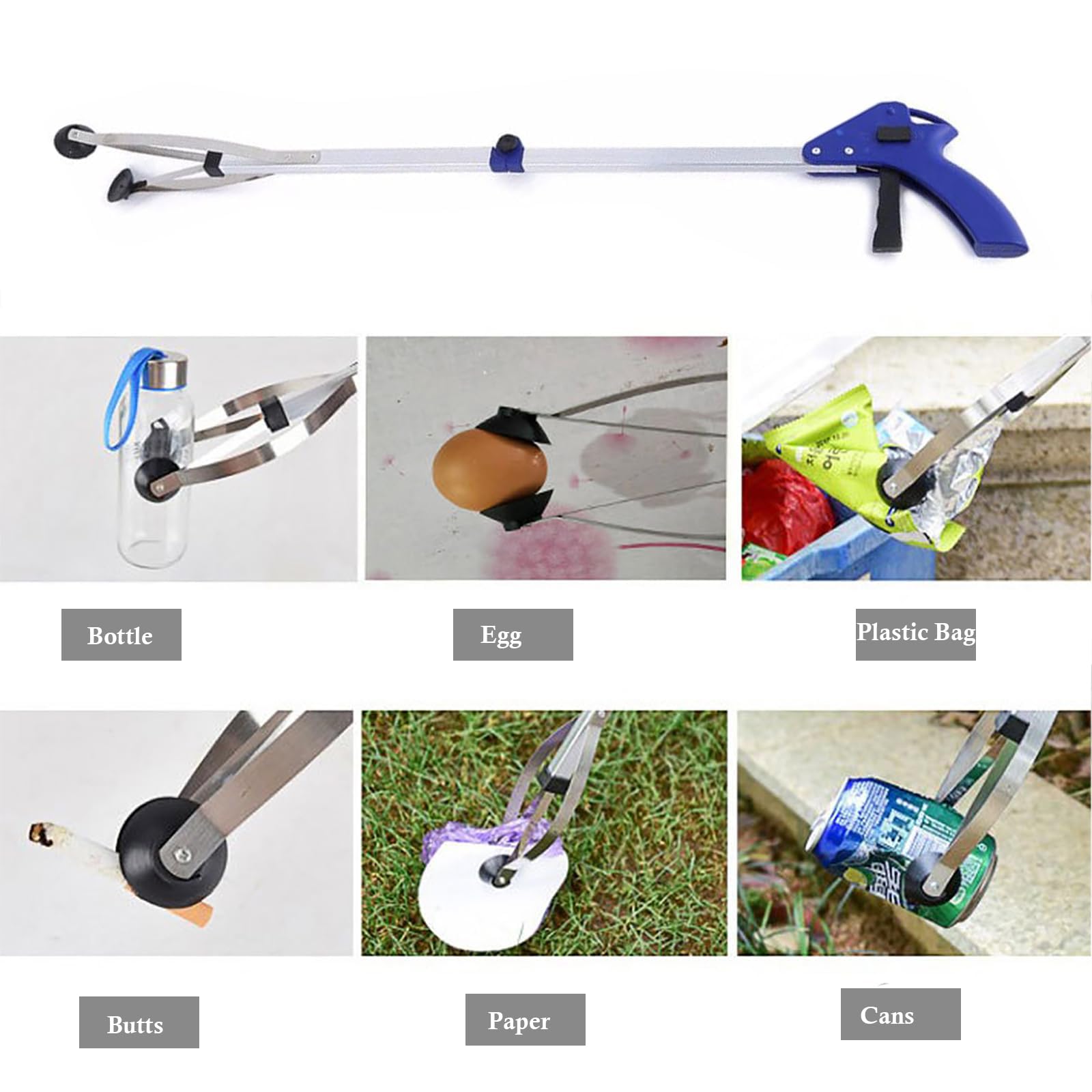 Reacher Grabber, Windspeed Aluminum Suction Cup Grip Grabber Pick Up Tool for Light Bulb Remover, iPad Pick Up, Litter Picker, Trash/Garbage, Garden Nabber, Long Extender 3