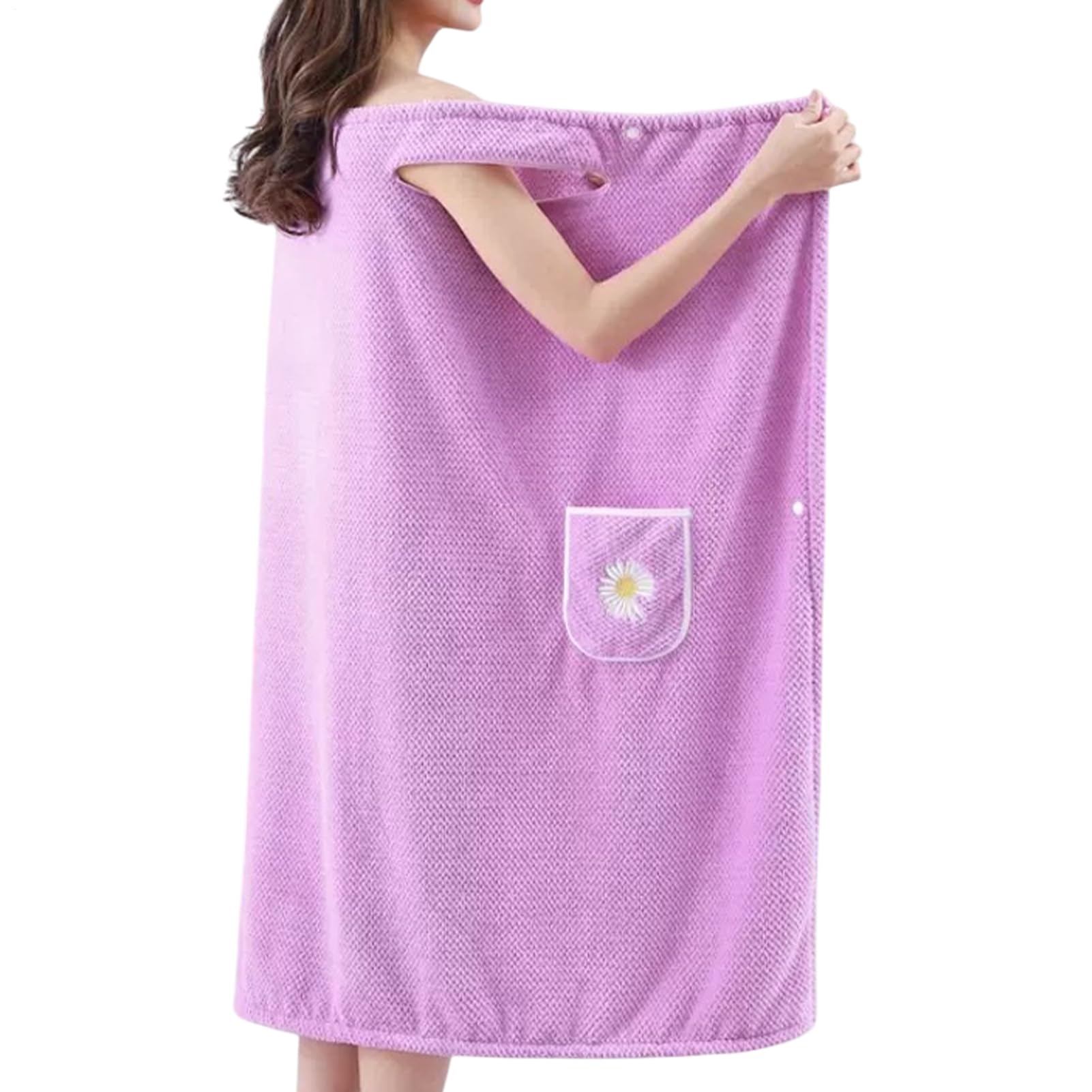 Towel Robe For Women After Shower - Bath Body Wrap Robe Absorbent, Quick Dry Bathrobe Coral Fleece Lightweight, Absorbent Bathing Skirt For Sauna Spa Shower, Bath Towels, Home, Swimming