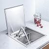 RV Kitchen Sink Stainless Steel, Drop in Camper Sink with Faucet and Drain Kit, 3 Sizes for RV & Small Camping Kitchen(Silver,43x45cm/16.9x17.7in)