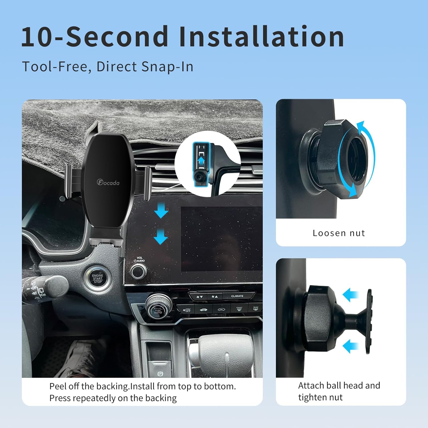 Car Phone Holder for Honda CR-V CRV 2017–2022 with 7/9-Inch Screen,Vehicle-Specific Phone Mount, 360° Rotating Adjustable Cradle,Hands-Free Cell Phone Holder, Honda CR-V Interior Accessories