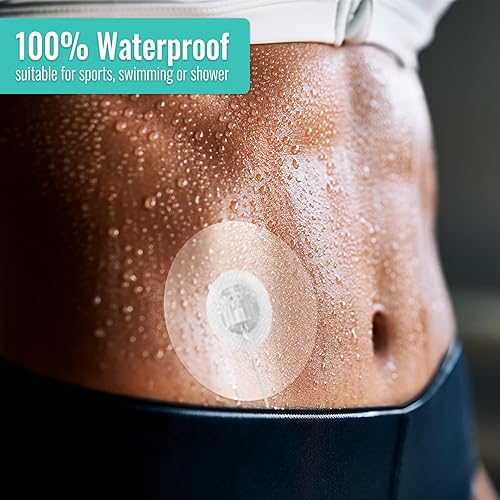 Miniatura 2 de Parches adhesivos universales para bombas CGM e insulina, agujero de 0.8 pulgadas, paquete de 20 parches impermeables de 10 a 14 días y