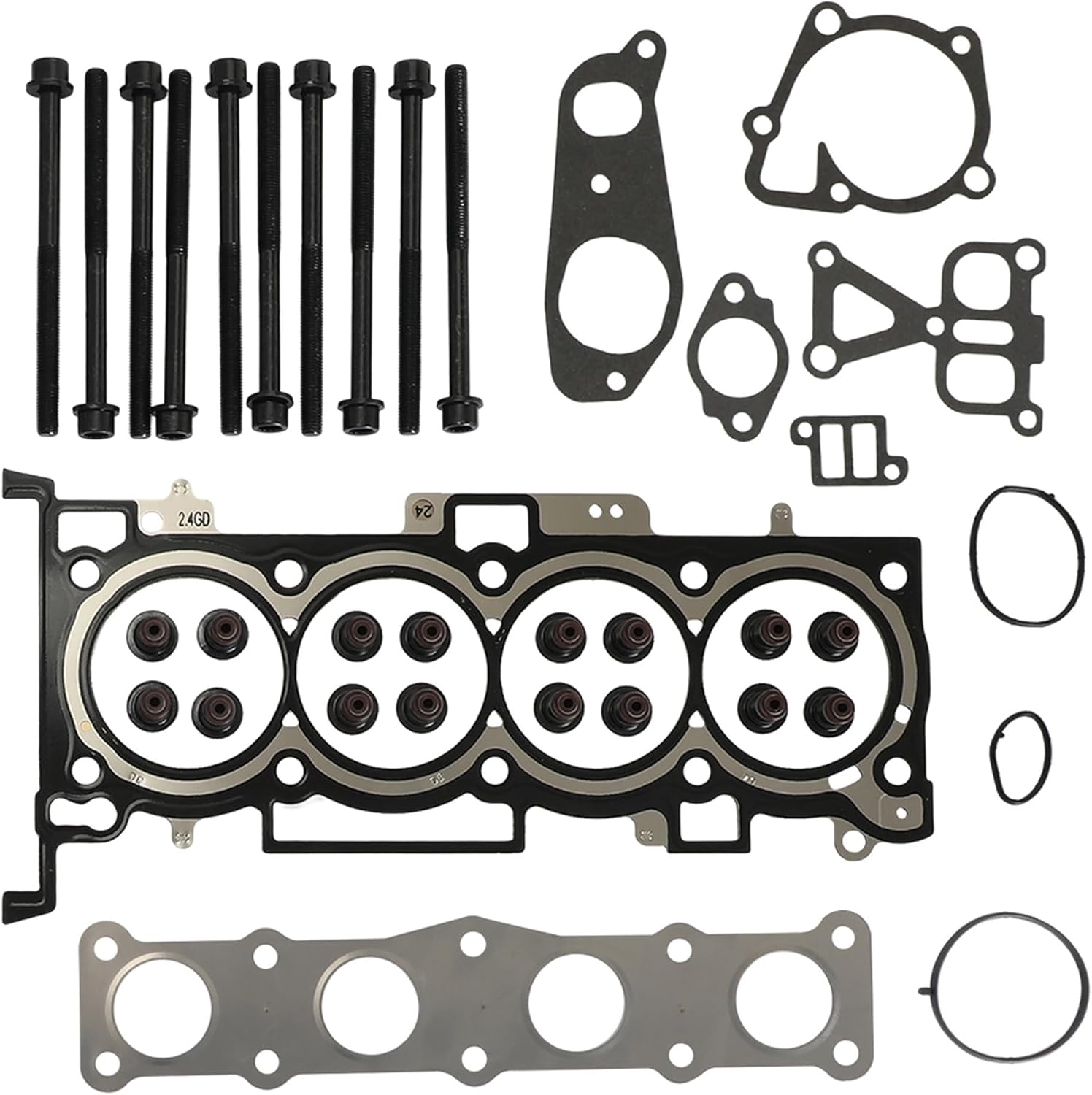 G4KE 2.4L Engine Rebuild Overhaul Kit w/Crankshaft Pistons & Con-Rod Fit for 07-19 Hyundai Grandeur Sonata Tucson Azera Kia Sorento Forte Optima Rondo G4KE 2.4L 23111-2G230 234102G200