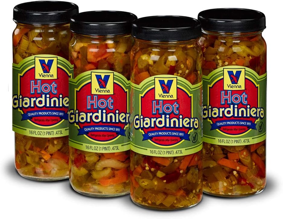 Vienna Hot Giardiniera 4-Pack (4-16 oz. Jars)