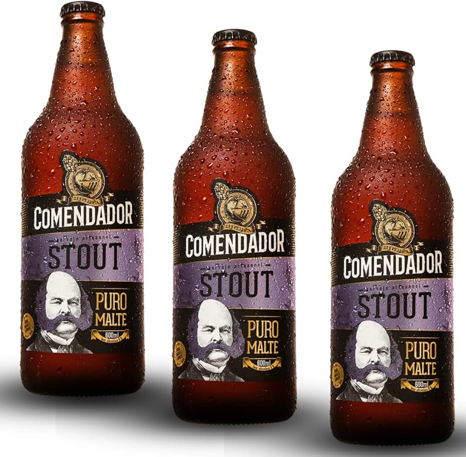 Cerveja Comendador Stout 600ml - 3 unidades